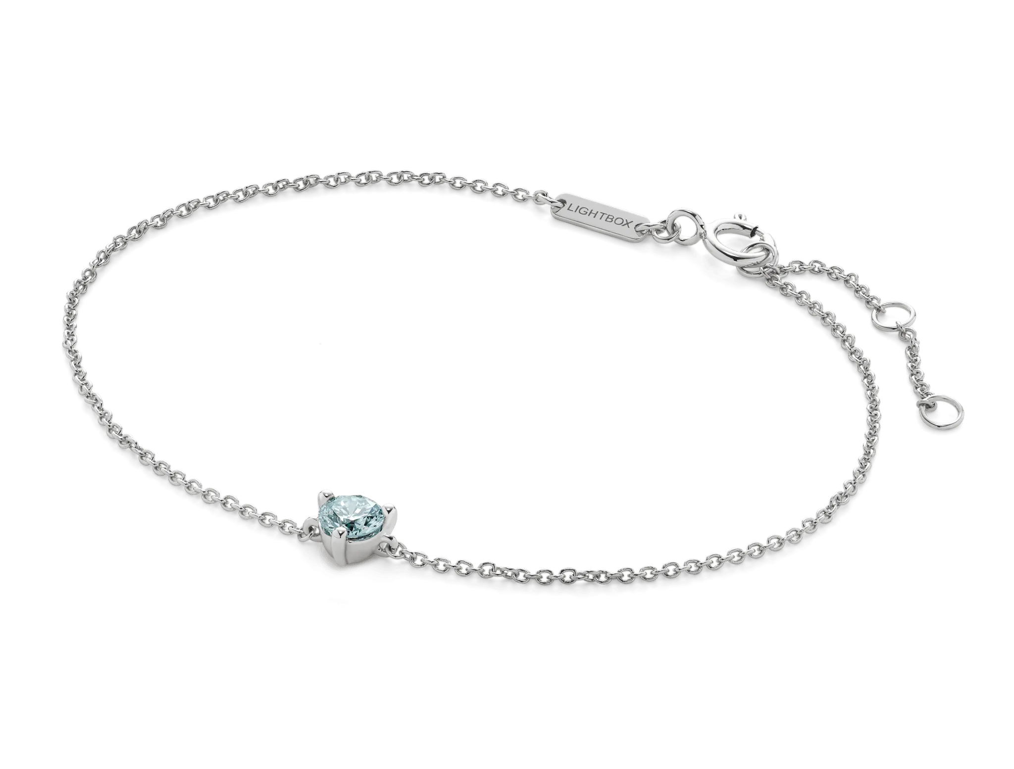 Lab-Grown Diamond ct. Mini Round Brilliant Bracelet | Blue