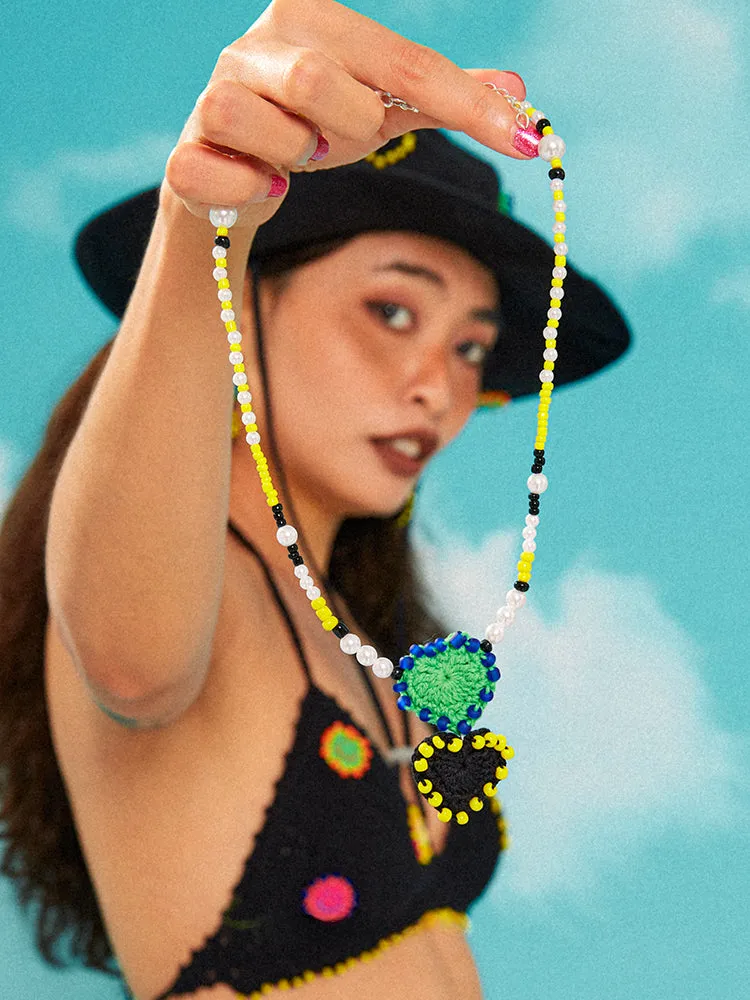 LB Hand-Crocheted Love Pearl Necklace LOJL40
