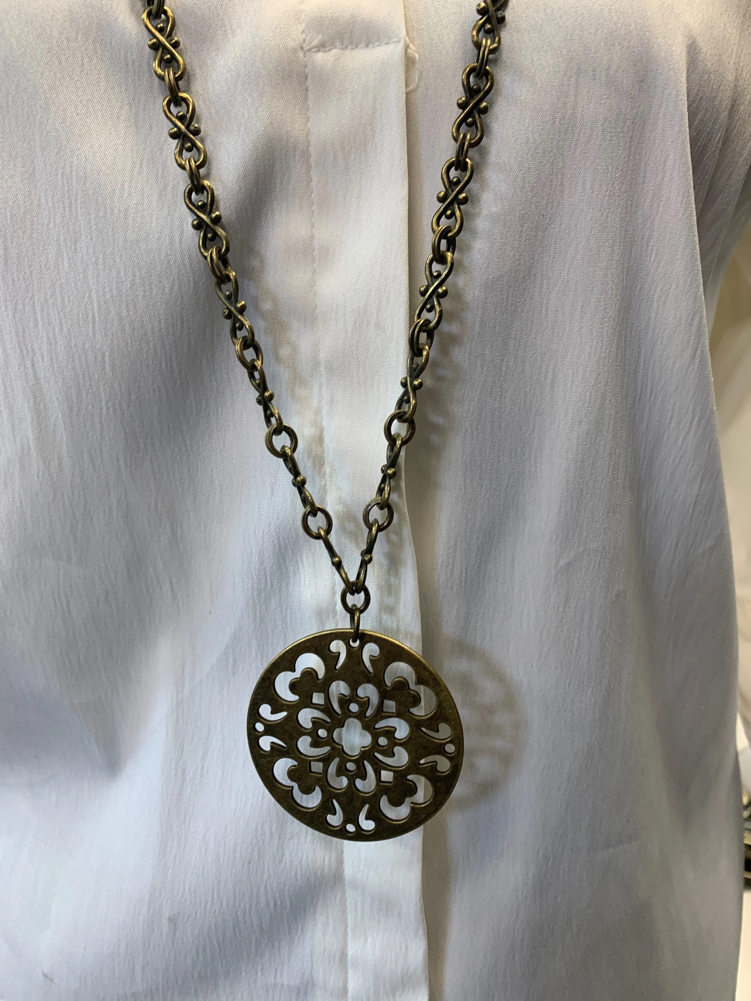 Long Bohemian Sweater Pendant Necklace