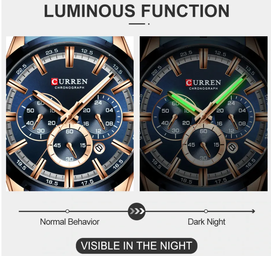 Men Waterproof Military Stainless Steel Wrist Watch