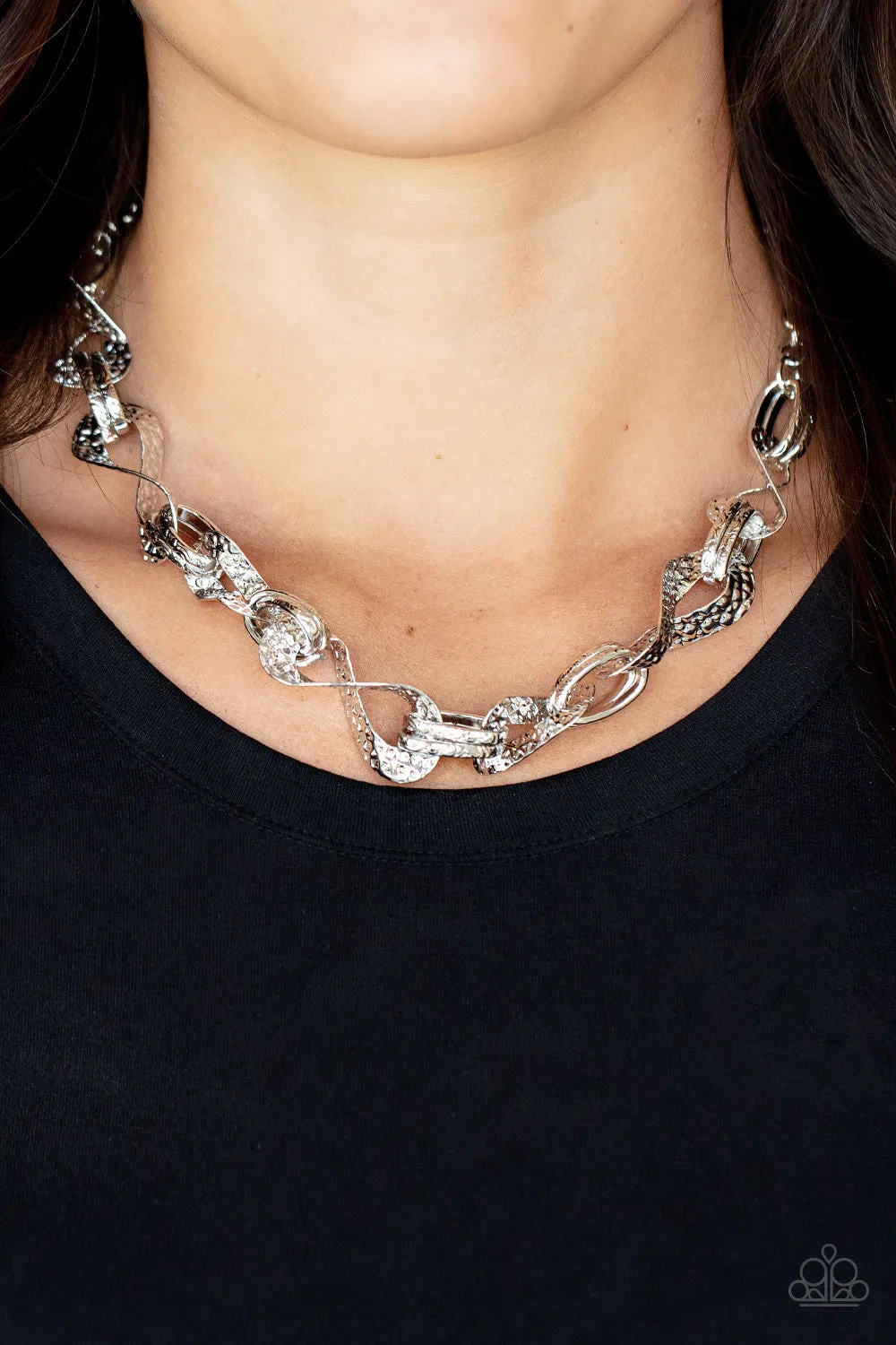 METAL of Honor - Silver Paparazzi Necklace