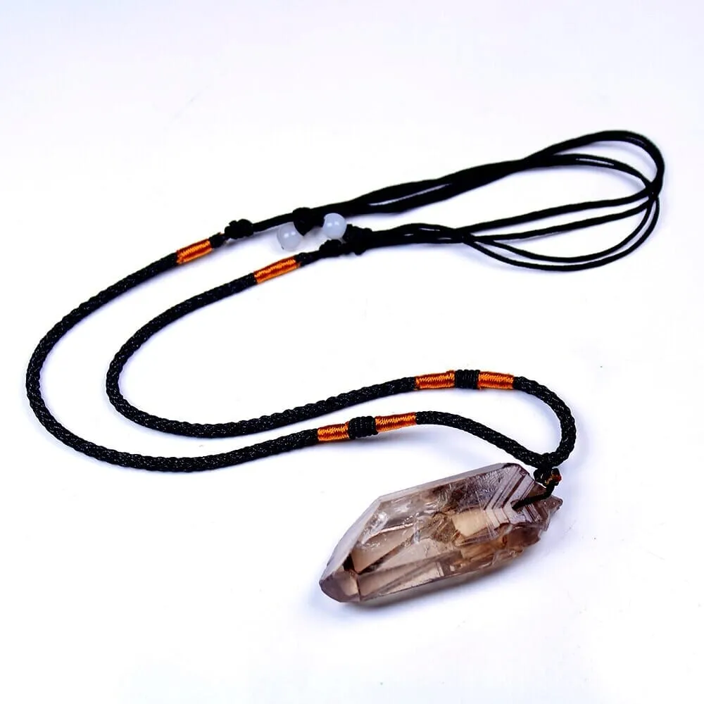 Natural Irregular Smokey Quartz Pendant Necklace