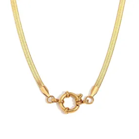 Paperclip Chain Necklace with Toggle Clasp – Minimalist Jewellery