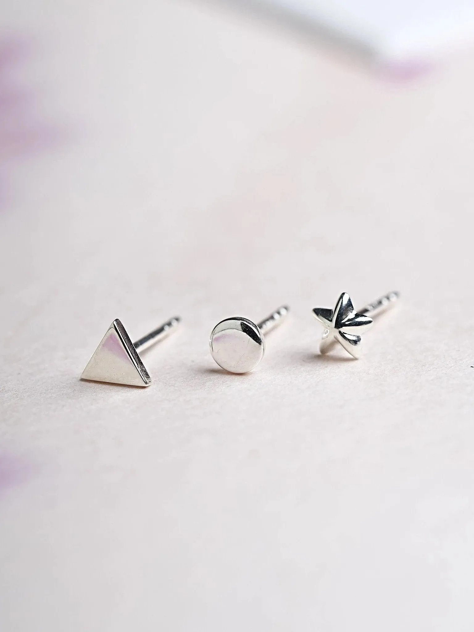 Peg Geometric Stud Earring