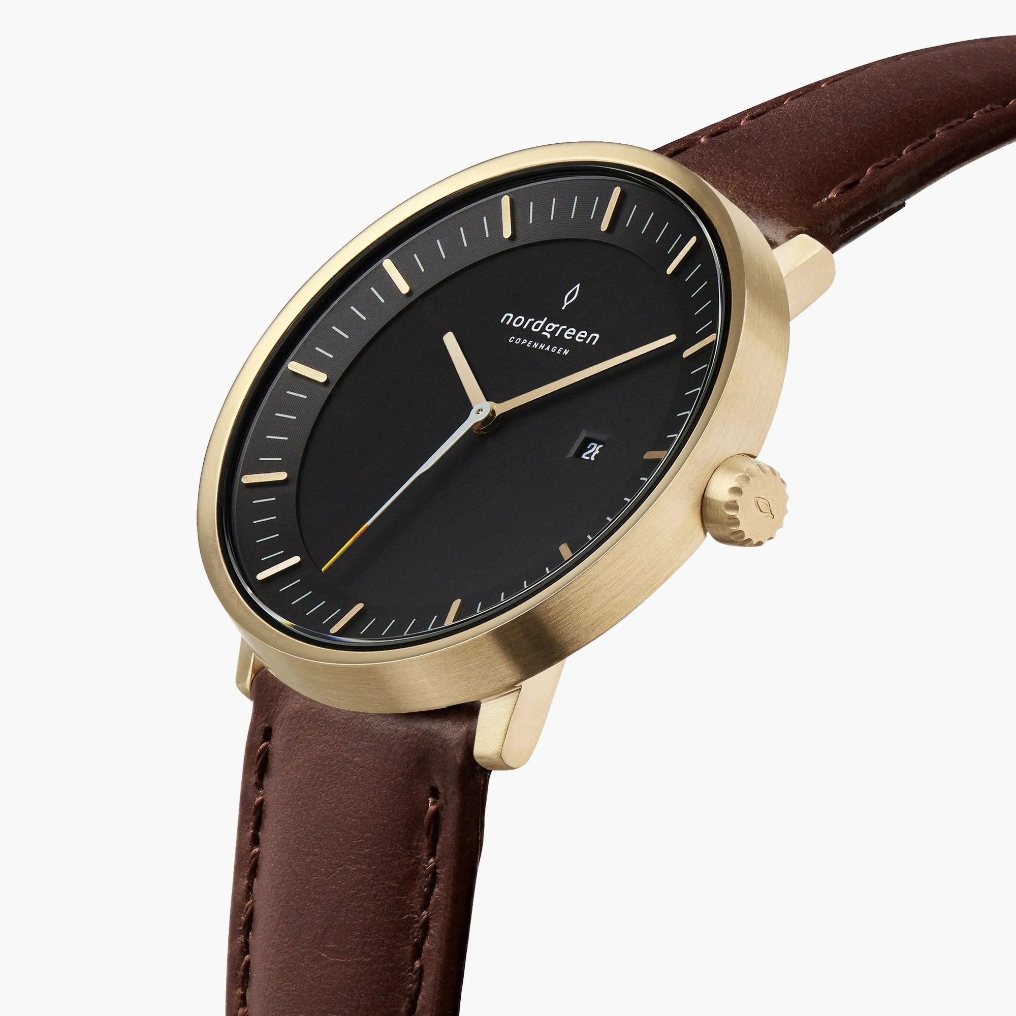 Philosopher | Black Dial - Dark Brown Leather
