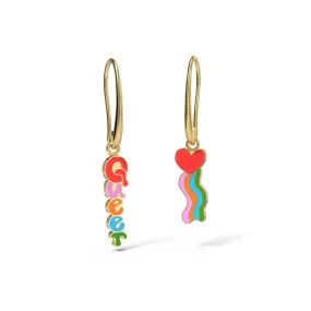 Queer Heart Hanging Earrings