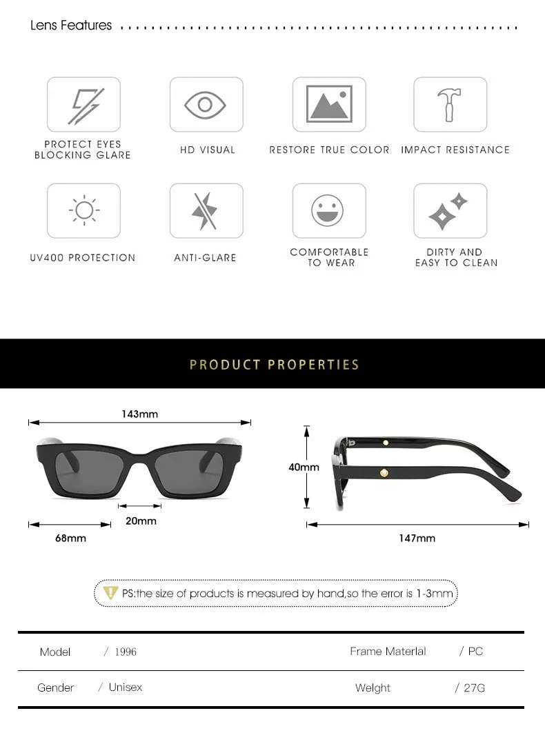Rectangle Vintage Sunglasses