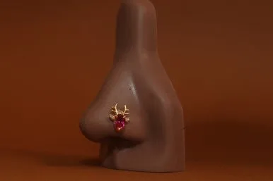 Reindeer Nose Stud Piercing Jewelry
