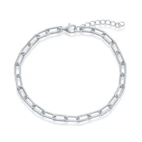 Rope Design Paperclip Bracelet