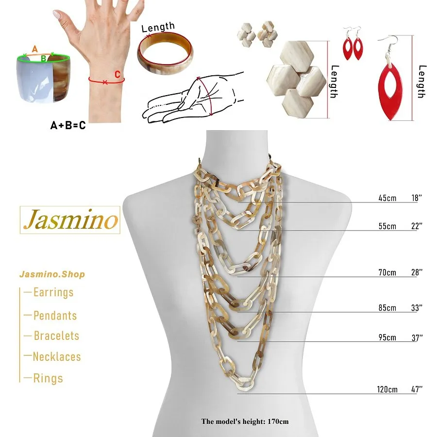S925 Sterling Silver Hypoallergenic Handmade Horn Jewelry Necklace J17933