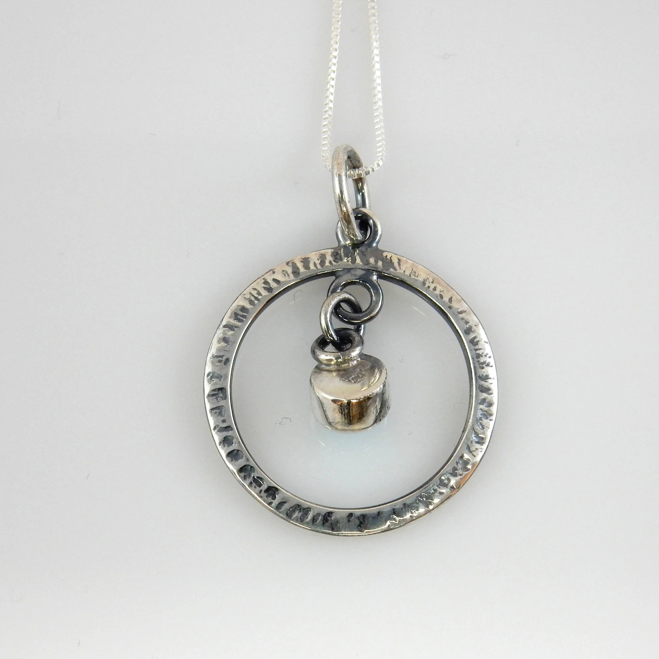 Silver Handcrafted Blue Turquoise Pendant