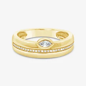 Stacked in Place Marquise Ring
