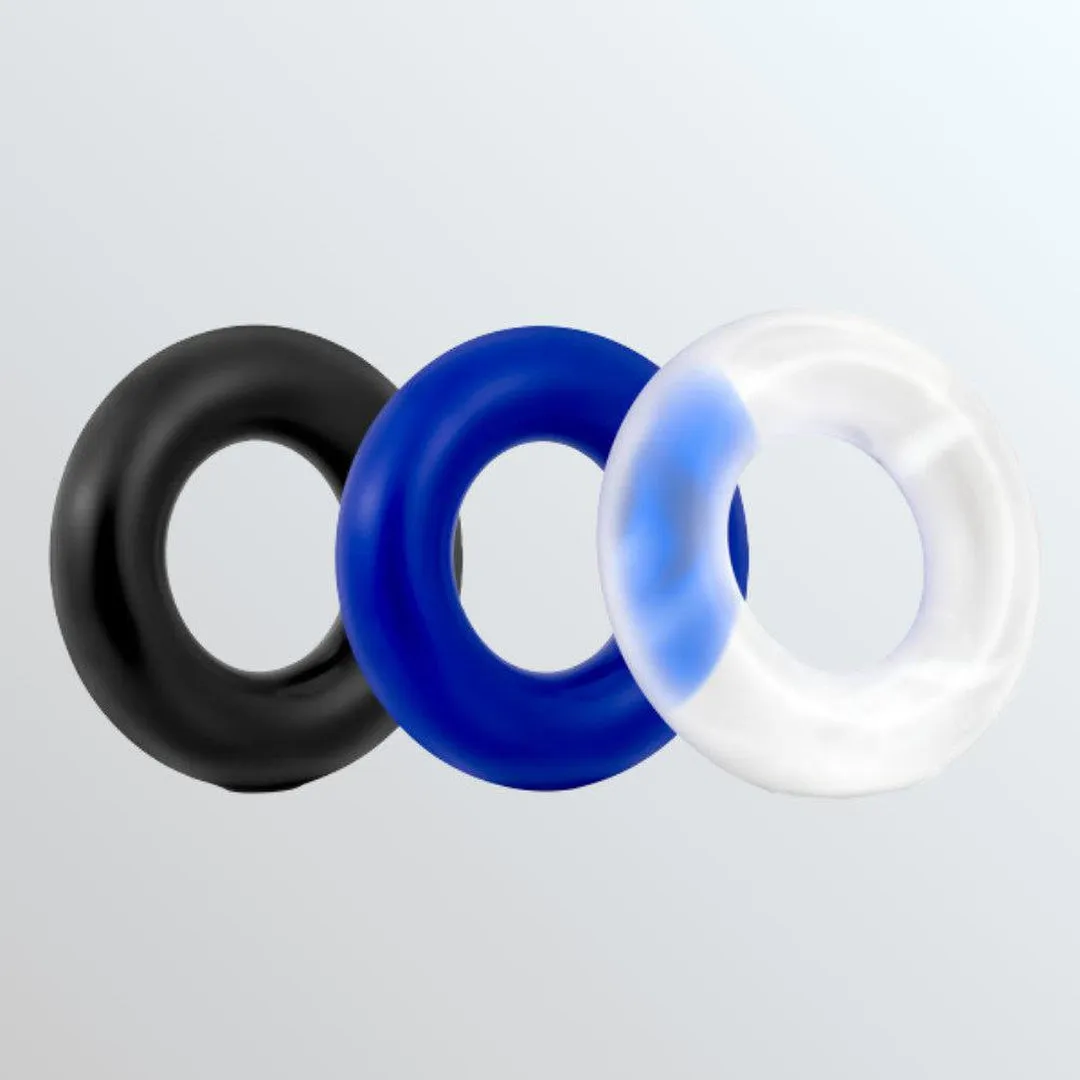 Stay Hard Donut Cock Rings (3-Pack)