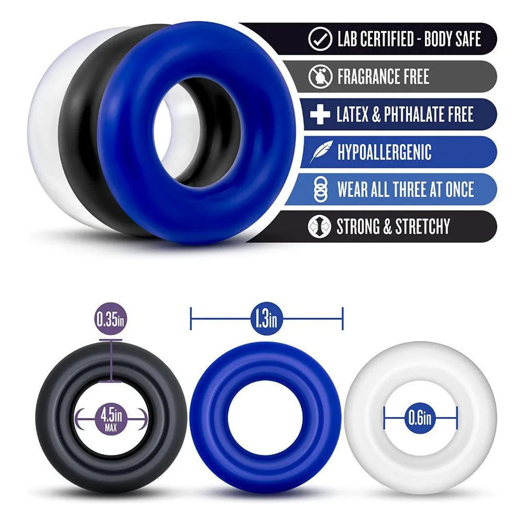 Stay Hard Donut Cock Rings (3-Pack)