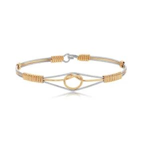 Stronger Together Silver with 14K Gold Artist Wire Knot Bracelet
