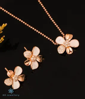 The Marigold Silver Rosegold Pendant Set