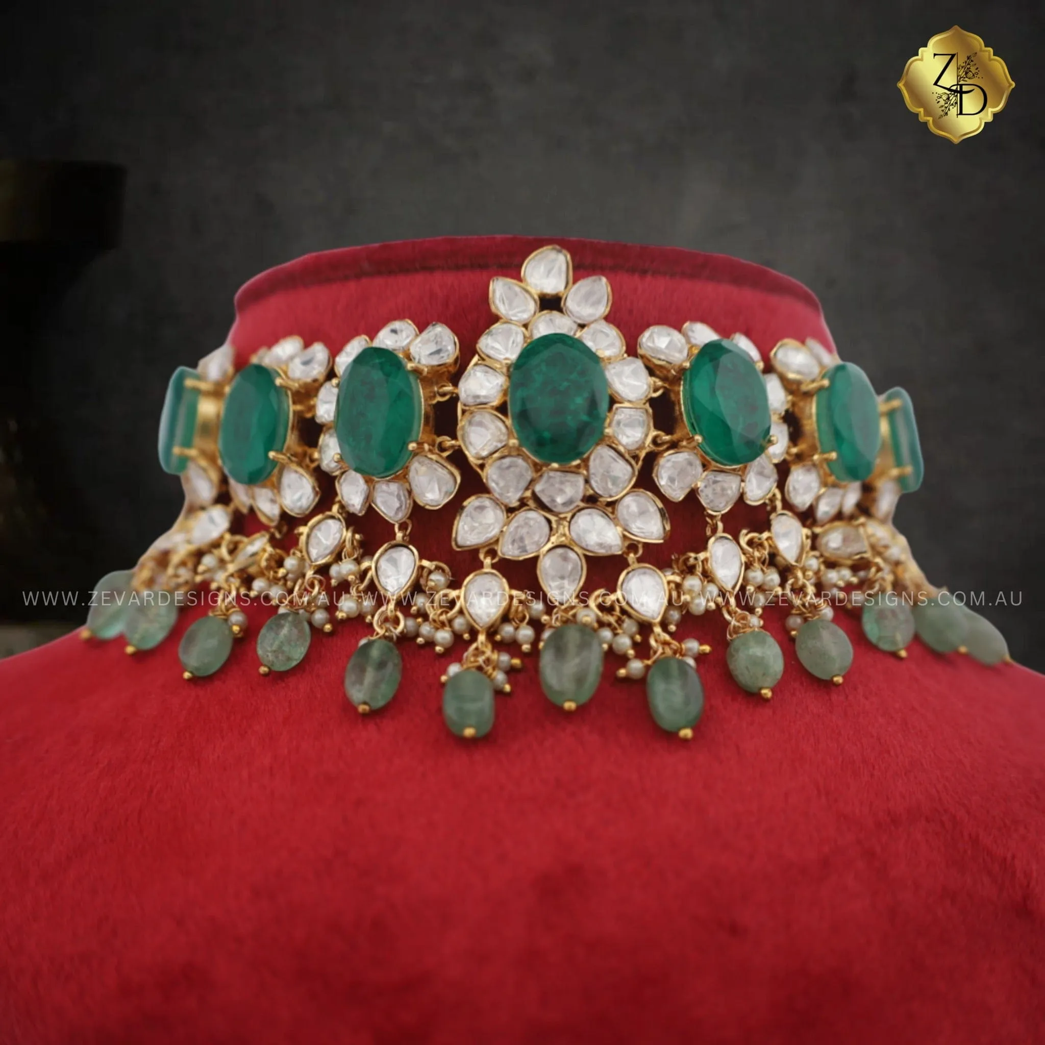 ‘Tyaani’ inspired Moissanite & Doublet Choker Set